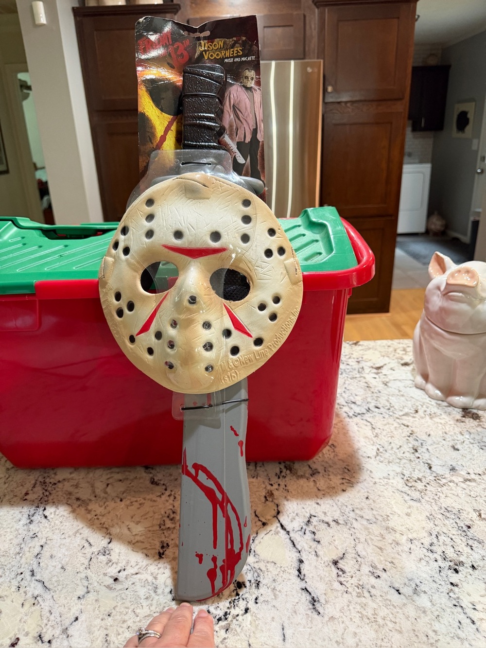 Halloween Friday the 13th Jason Voorhees Hockey Mask and Machette Official